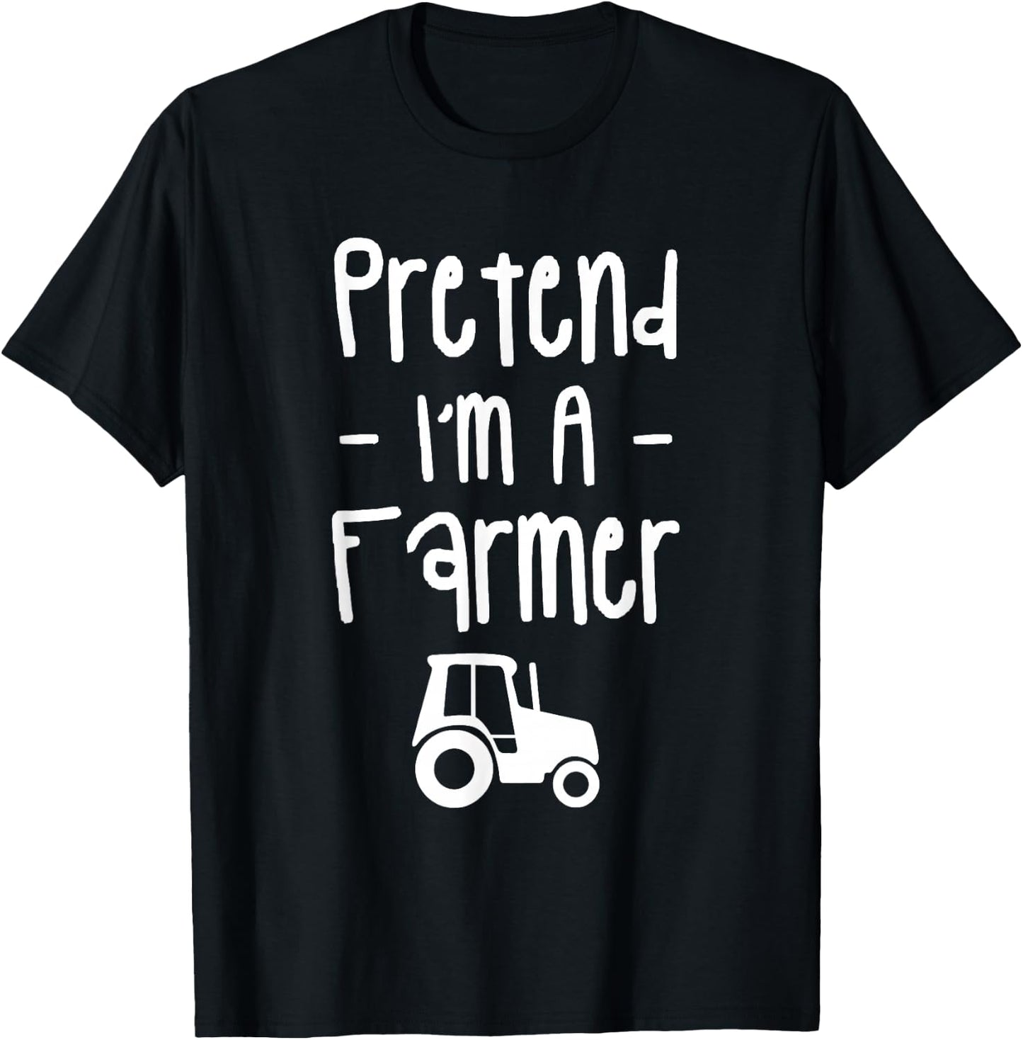 Pretend I'm A Farmer Funny Halloween Costume Farmers T-Shirt - T-Shirt | Black