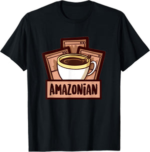 Amazonian's Coffee & Card Games T-Shirt - T-Shirt | Black