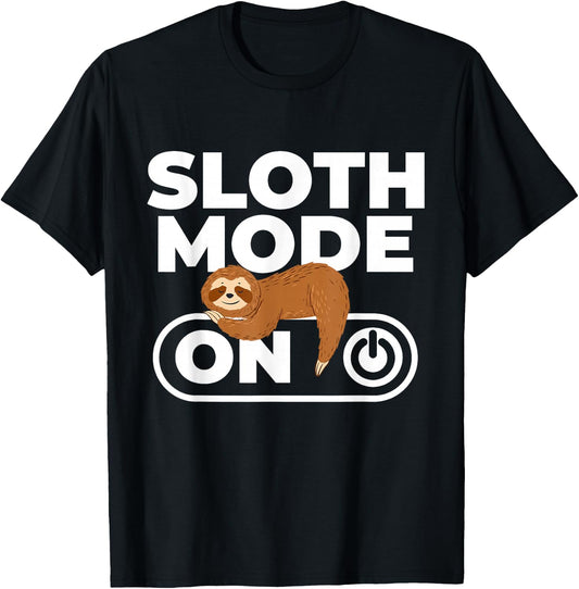 Sloth Mode - Sleeping Sloth Animal Nature Lover Zookeeper T-Shirt - T-Shirt | Black