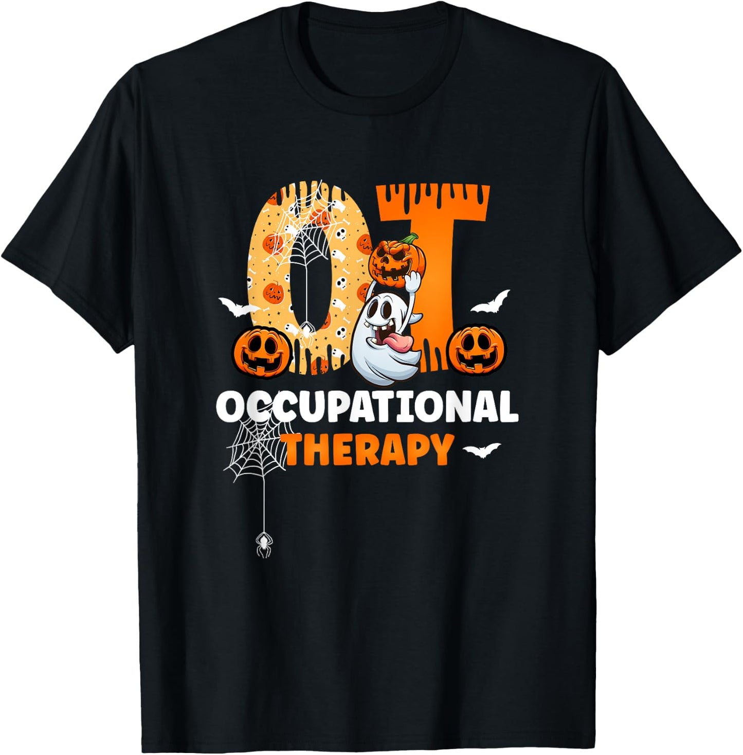 Spooky OT Occupational Therapy Therapist Halloween T-Shirt - T-Shirt | Black
