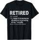 Funny Retired Definition Hunting Retirement Plan Retro T-Shirt - T-Shirt | Black