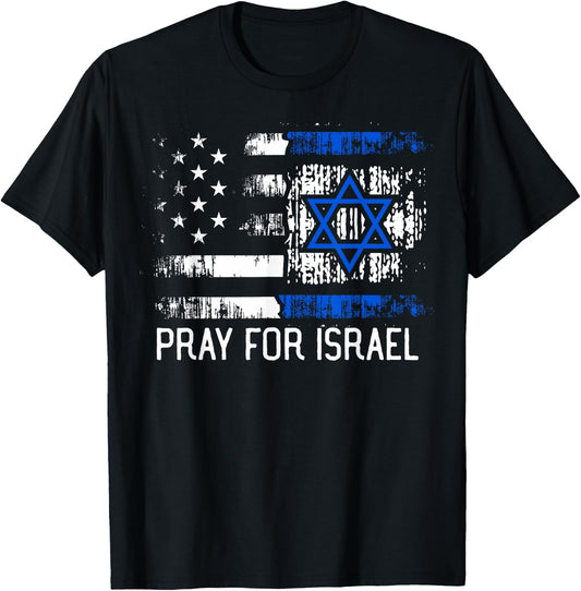 Pray For Israel Jewish Support Group Matching T-Shirt - T-Shirt | Black