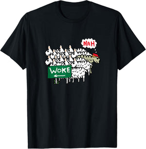 Anti Woke Sheep T-Shirt - T-Shirt | Black