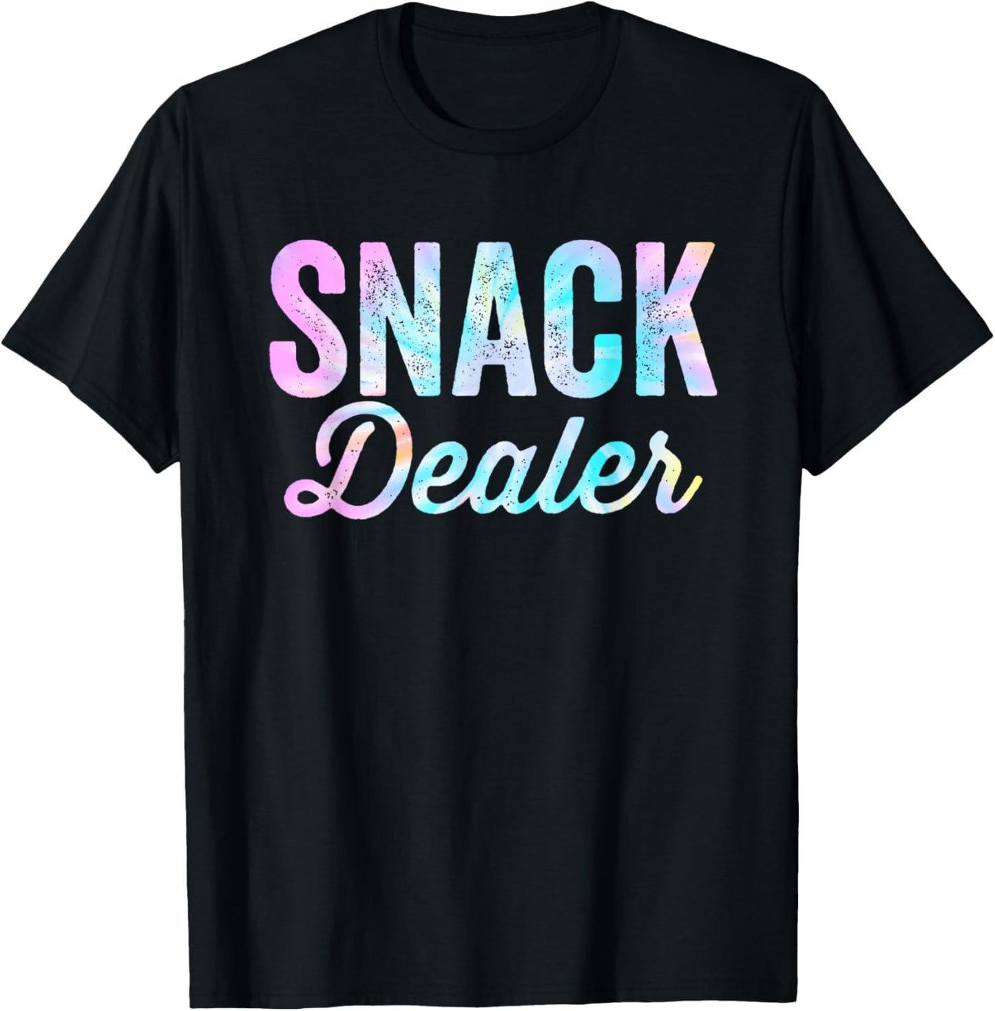 Snack Dealer Summer Camp Staff Daycare Worker Funny Tie Dye Women T-Shirt - T-Shirt | Black