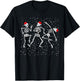 Christmas Skeleton Dancing Funny Xmas T-Shirt - T-Shirt | Black