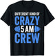 Workout Squad 5AM Crew Funny Gym Quote T-Shirt - T-Shirt | Black