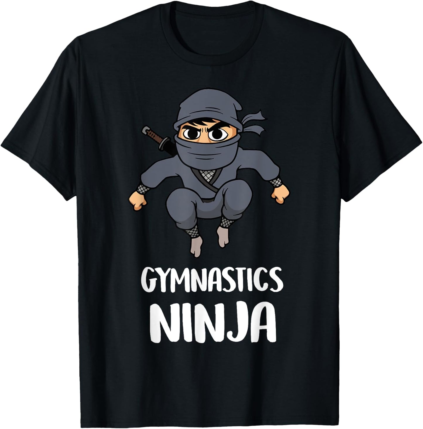 Gymnastics Ninja Boy Funny Sports Toddler Kids T-Shirt - T-Shirt | Black