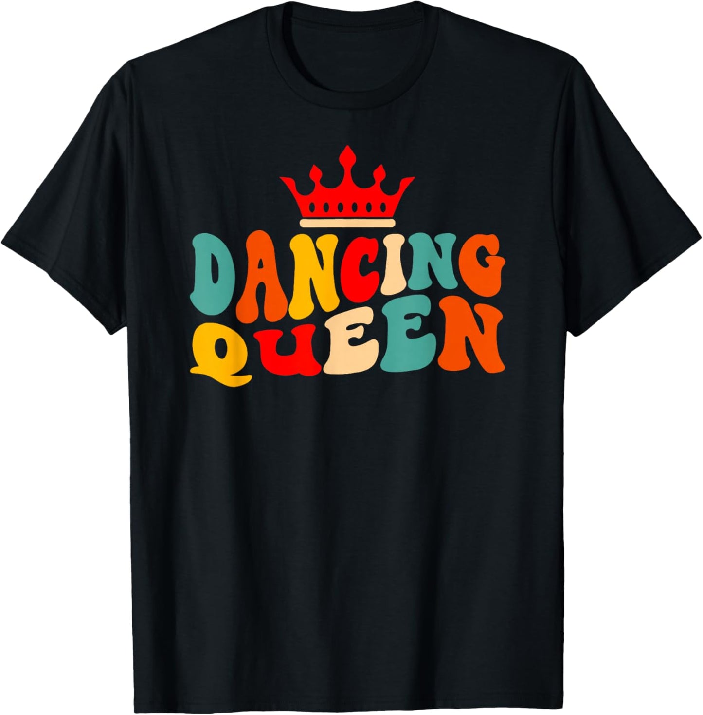 Dancing Queen Retro 70s Disco Themed 70's Lover Women Girls T-Shirt - T-Shirt | Black