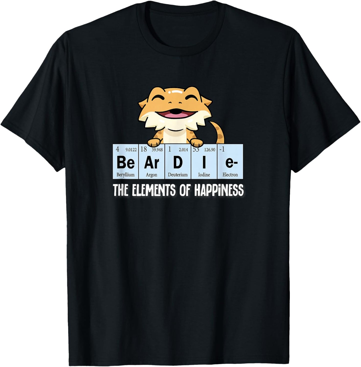 Tiny Dinosaur Elements Bearded Dragon Lover T-Shirt - T-Shirt | Black