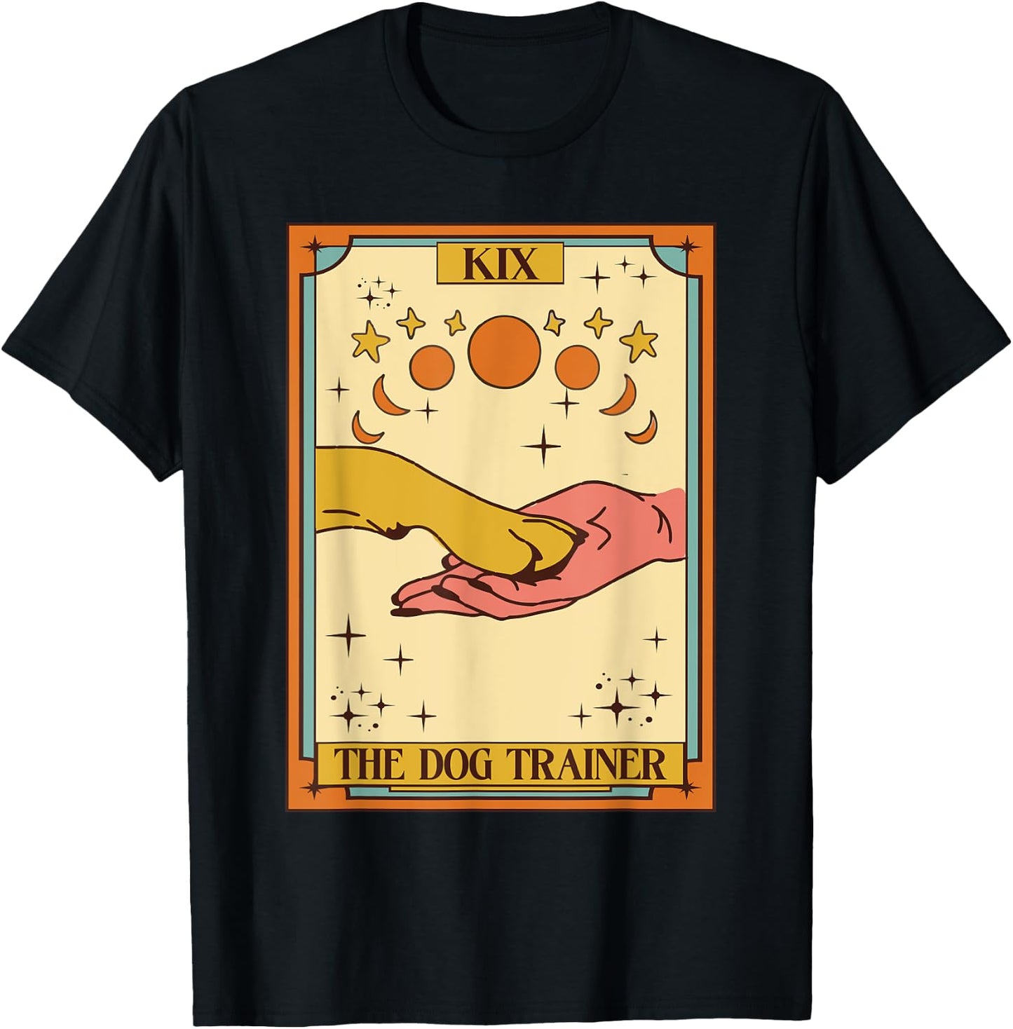 Dog Training Positive Reinforcement Dog Trainer Tarot Card T-Shirt - T-Shirt | Black