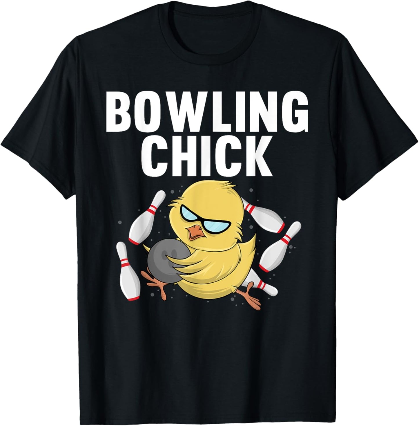 Cool Bowler Girls Ladies Bowling Chick Spare Me T-Shirt - T-Shirt | Black