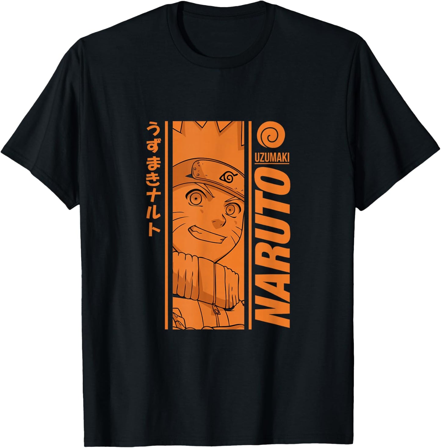 Naruto Classic Orange Monochrome Graphic T-Shirt - T-Shirt | Black