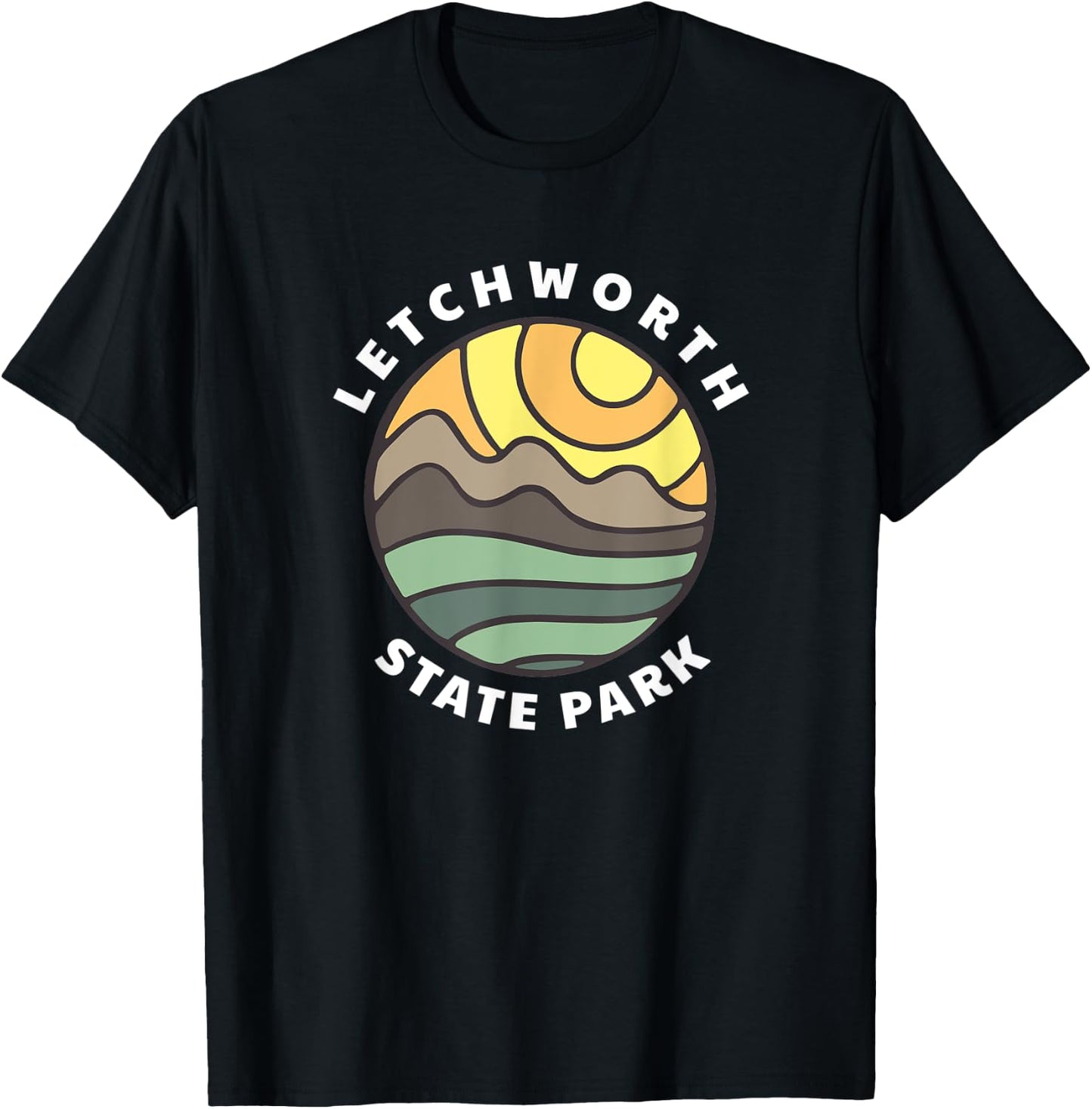 Letchworth State Park New York NY Vacation Souvenir T-Shirt - T-Shirt | Black