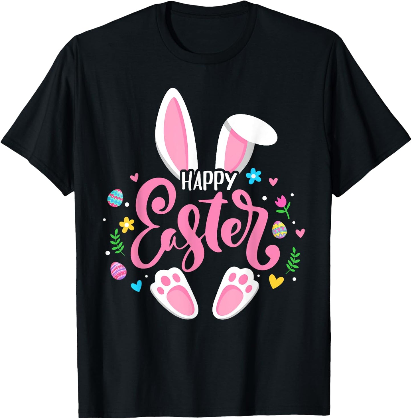 Happy Easter Bunny Easter Egg Hunt Squad Easter Women Family T-Shirt - T-Shirt | Black