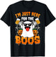 Funny Halloween Ghost Costume I'm Just Here For The Boos T-Shirt - T-Shirt | Black