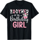 Brother Of The Birthday Girl Farm Cow 1 St Birthday Girl T-Shirt - T-Shirt | Black