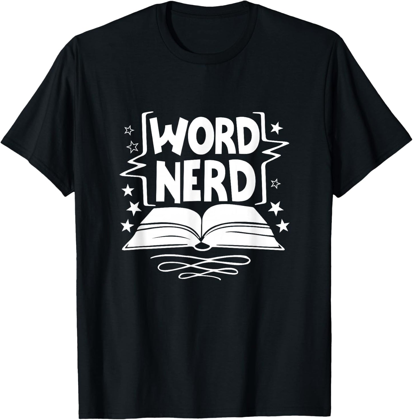 Word Nerd Reading Book Lover Bookworm Bookish Librarian T-Shirt - T-Shirt | Black