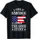 I Only Smoke The Good Stuff BBQ Barbeque Grilling Pitmaster T-Shirt - T-Shirt | Black
