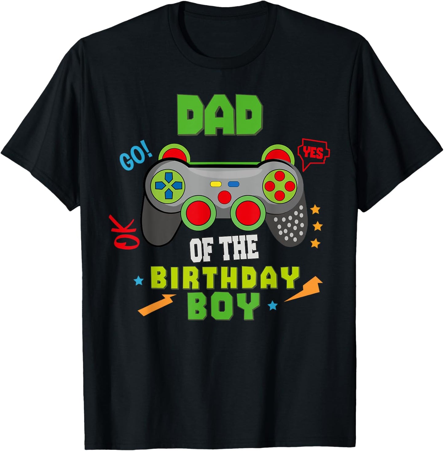 Dad of The Birthday for Boy Video Gamer Birthday T-Shirt - T-Shirt | Black