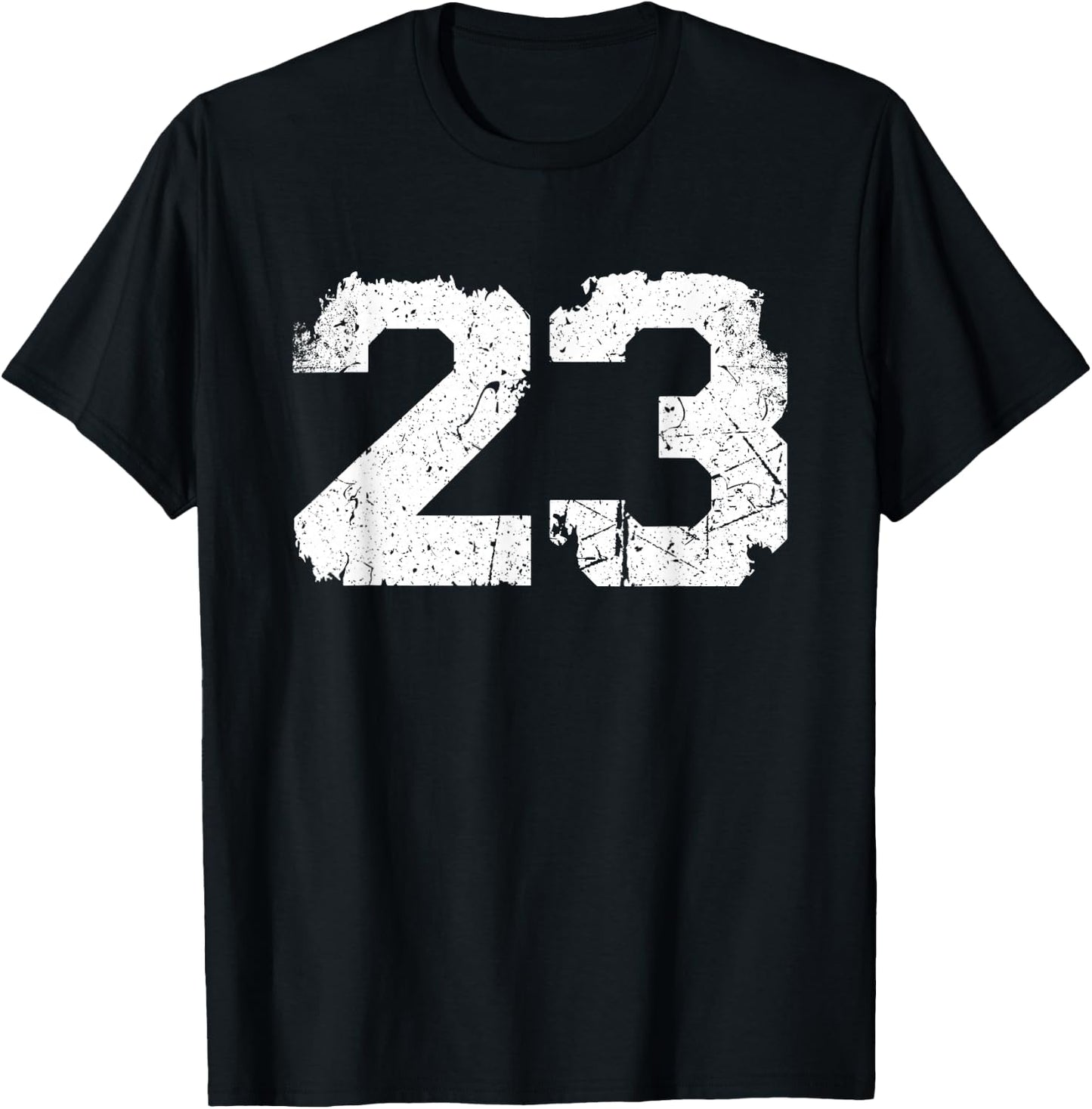 Vintage Sports Team Number #23 T-Shirt - T-Shirt | Black