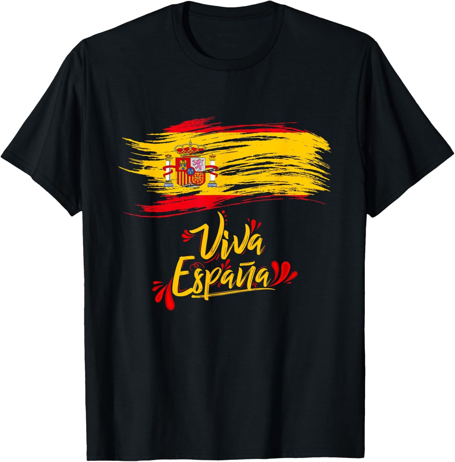 Viva Espana Spain Flag Athletic Sport T-Shirt - T-Shirt | Black