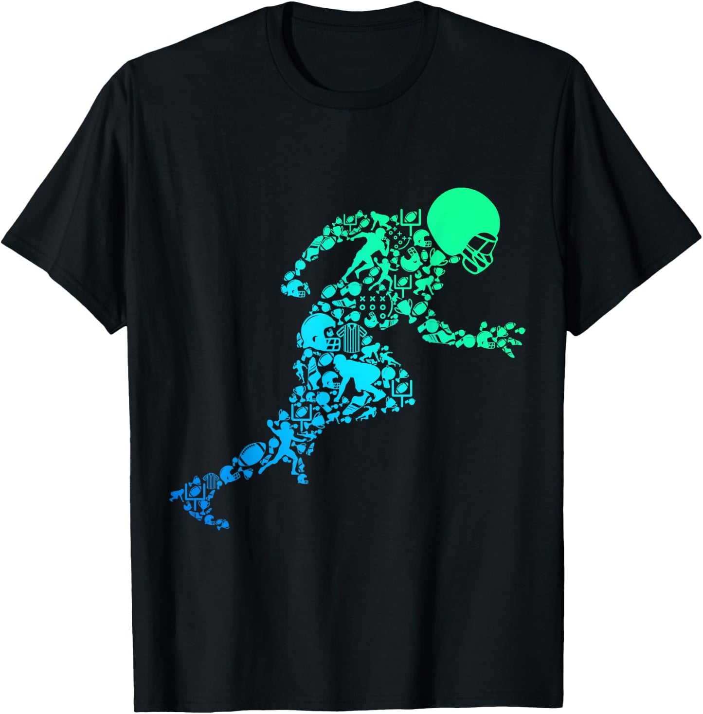 American Football Children's Boys Men T-Shirt - T-Shirt | Black