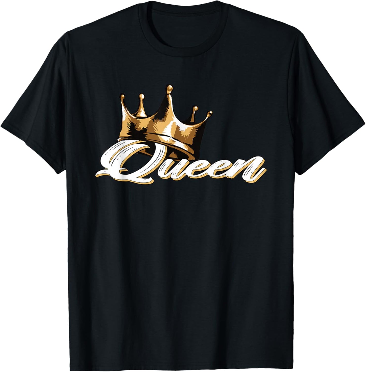 Awesome Queen Crown Crown me font queen T-Shirt - T-Shirt | Black