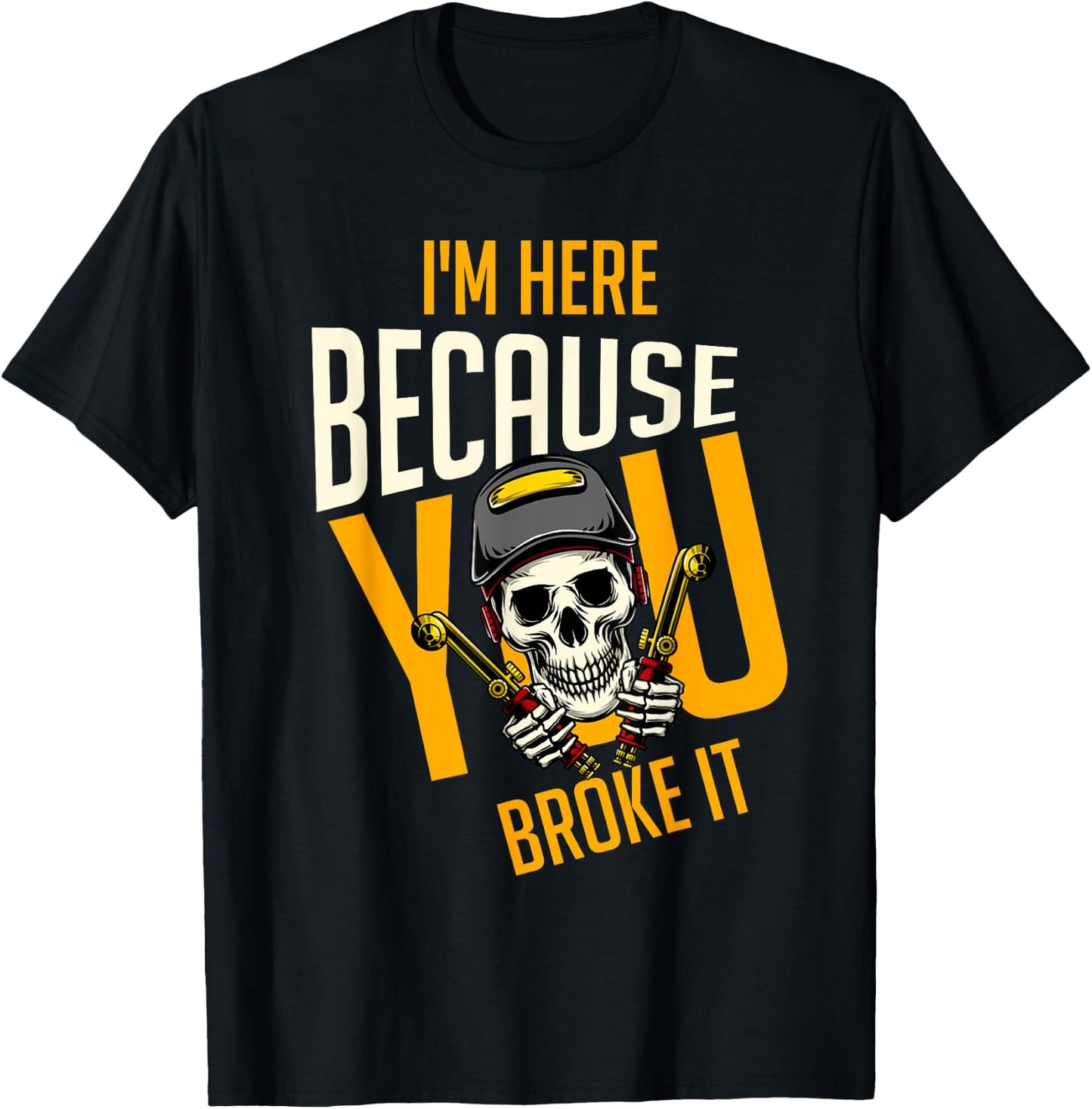 Funny Maintenance Worker Vintage Skull-woker Welder T-Shirt - T-Shirt | Black