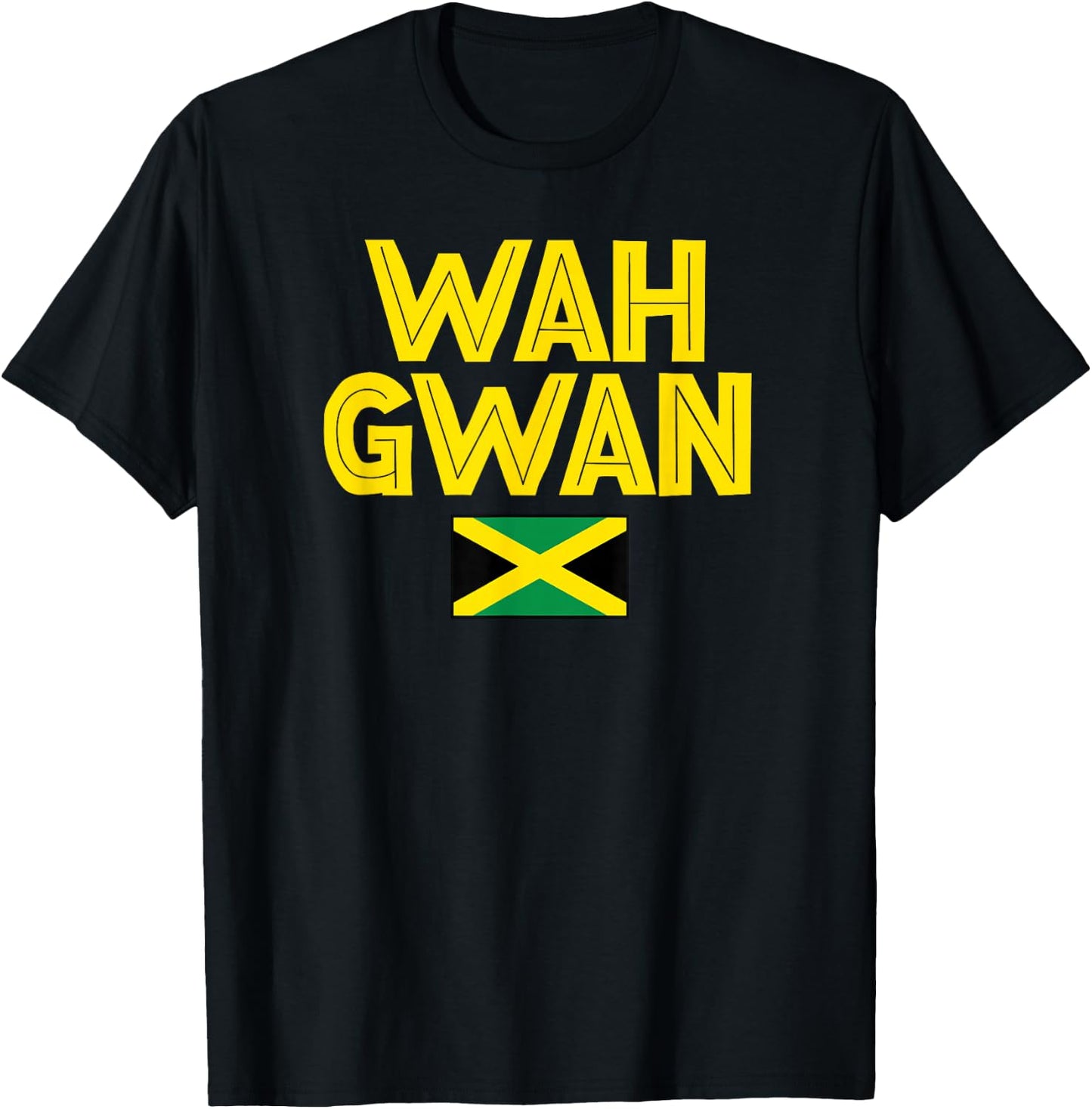 Wah Gwan Jamaica Slang Patois Jamaican Vacation Souvenir T-Shirt - T-Shirt | Black