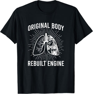 Rebuilt Lung Transplant Survivor Lung Transplant Recovery T-Shirt - T-Shirt | Black