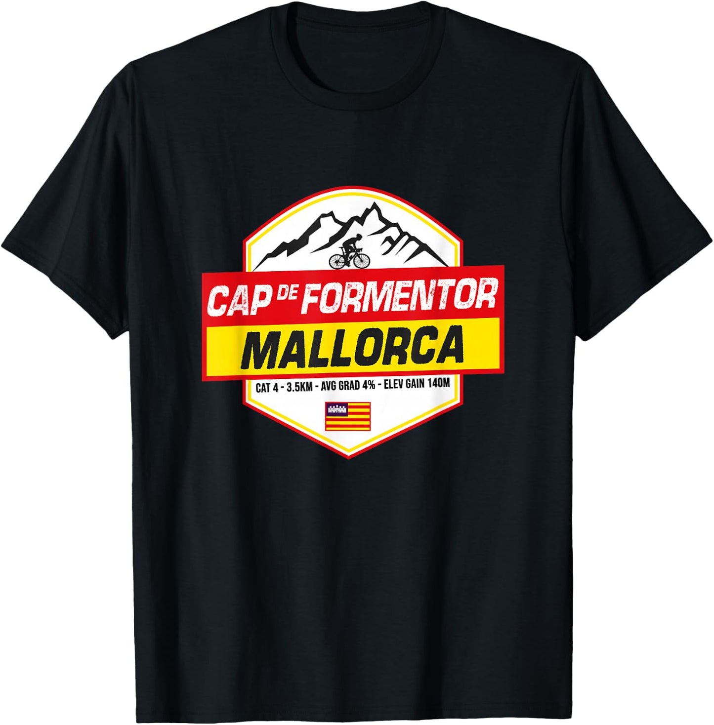 Cap de Formentor Cyclist Climb Mallorca Spain Cycling T-Shirt - T-Shirt | Black