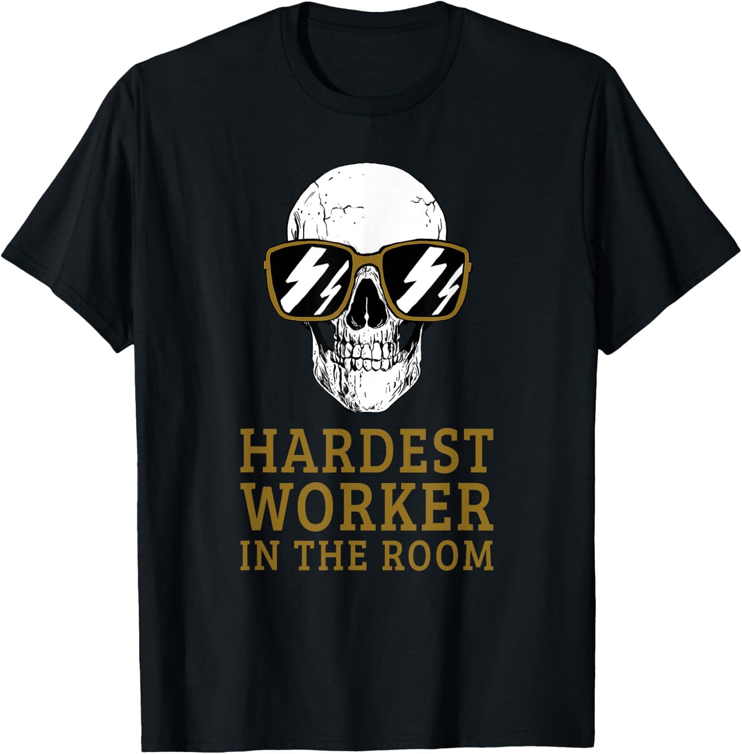 Hardest Worker In The Room Motivational Exercise Workout T-Shirt - T-Shirt | Black