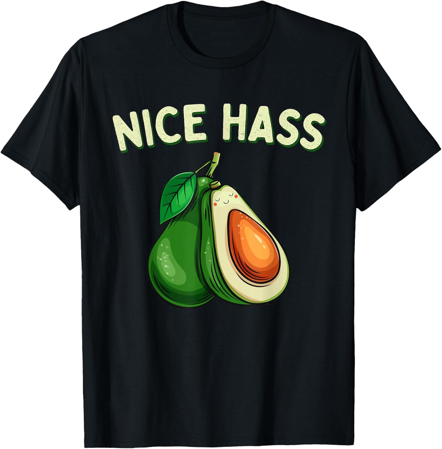 Nice Hass Funny Avocados Shirts Women Kawaii Avocado T-Shirt - T-Shirt | Black