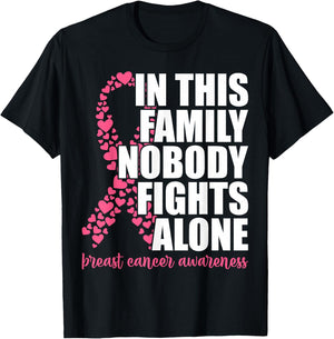 Breast Cancer Shirts for Family Pink Breast Cancer Awareness T-Shirt - T-Shirt | Black