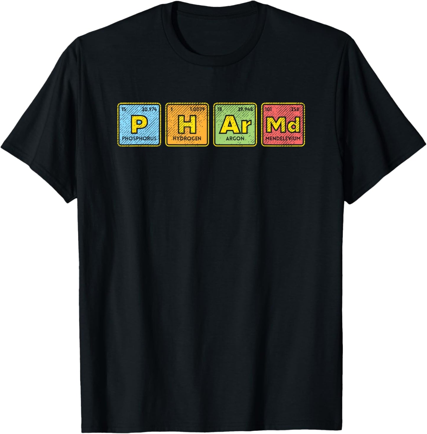 Pharm.D. Doctor Pharmacist Graduate Periodic Table Elements T-Shirt - T-Shirt | Black
