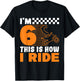 I'm 6 This is how I Ride Dirt Bike 6th Birthday T-Shirt - T-Shirt | Black