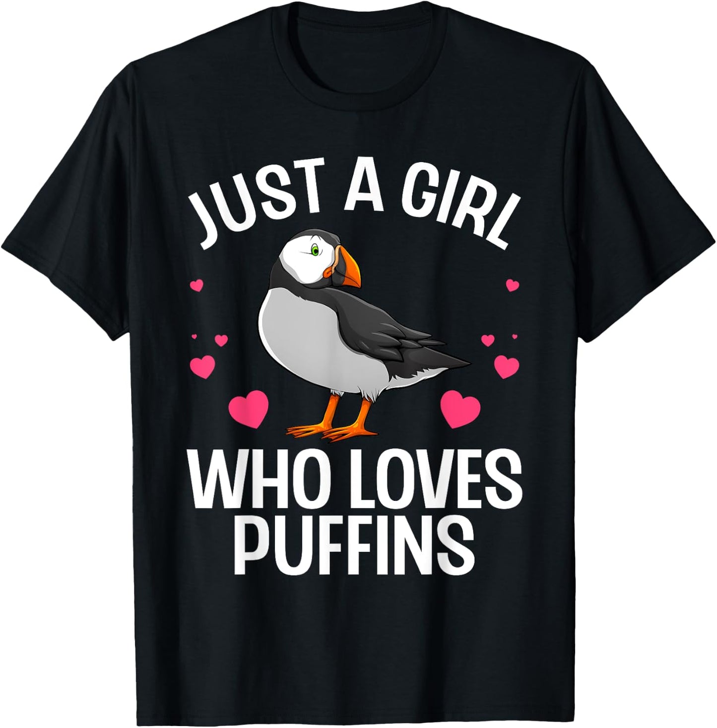 Best Puffin Girls Rare Bird Lover Birdwatching T-Shirt - T-Shirt | Black