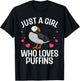 Best Puffin Girls Rare Bird Lover Birdwatching T-Shirt - T-Shirt | Black