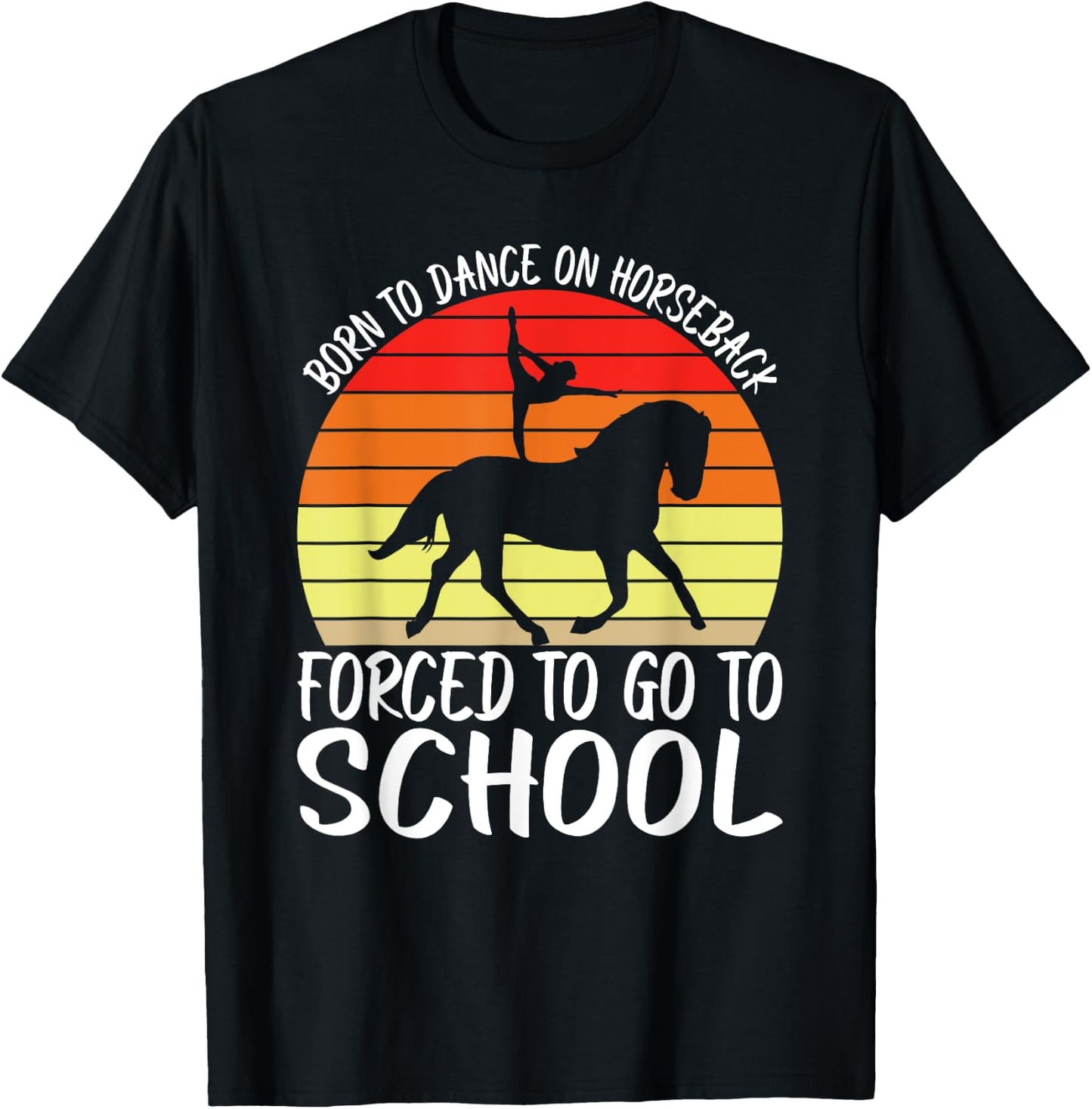 Horse Riding Dance On Horseback Horse Vaulting T-Shirt - T-Shirt | Black