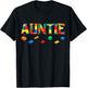 Master Builder Auntie Birthday Boy Building Bricks Blocks T-Shirt - T-Shirt | Black