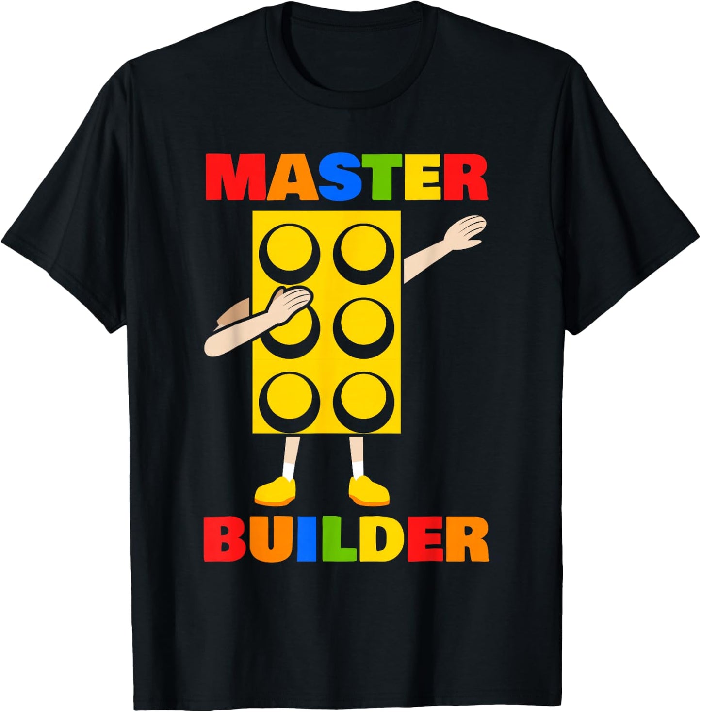 Master Builder Bricks Blocks Play Toys T-Shirt - T-Shirt | Black