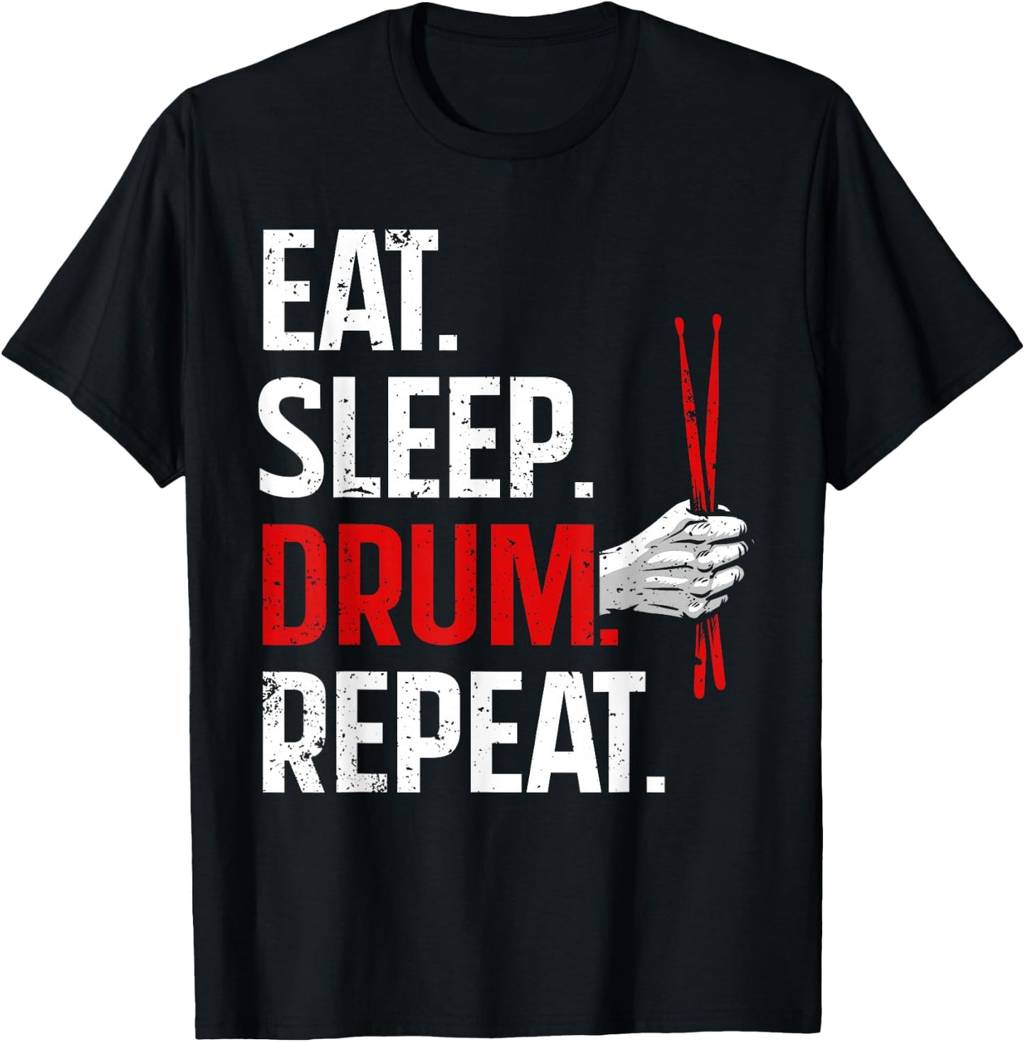 Funny Drumming Design Women Drummer Drumming Drum T-Shirt - T-Shirt | Black