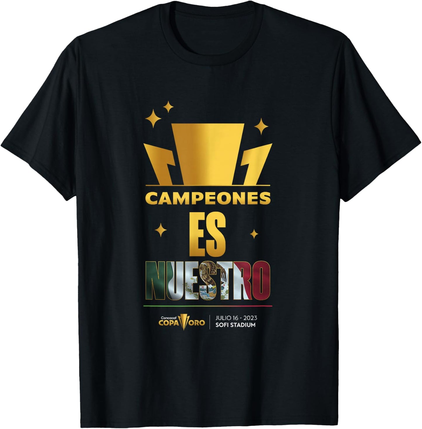 Mexico Champions of the Gold-Cup T-Shirt - T-Shirt | Black