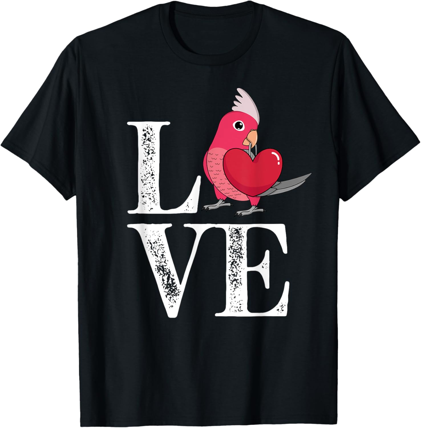 Love Parrot I Rose-breasted Galah Cockatoo T-Shirt - T-Shirt | Black