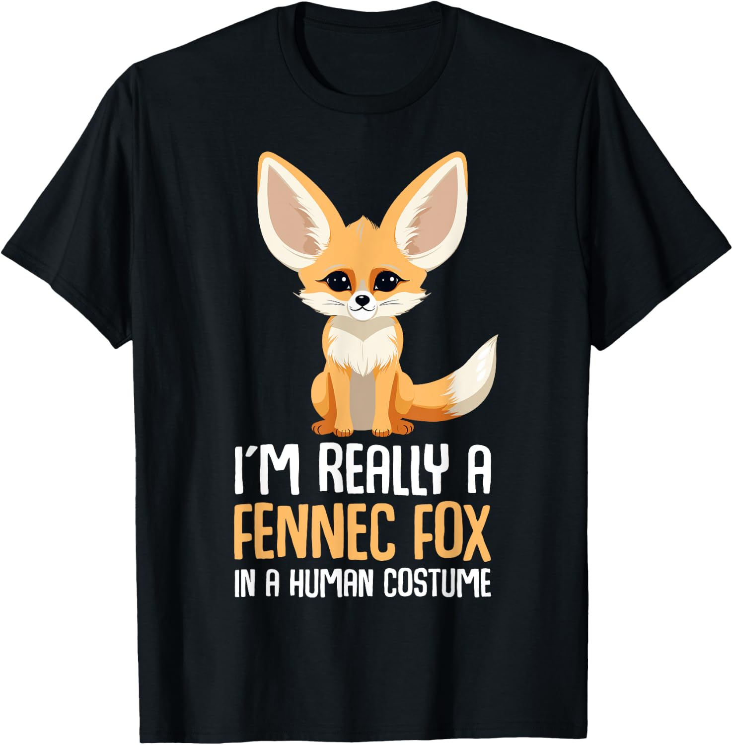 Fennec Fox Costume Girls Fox T-Shirt - T-Shirt | Black