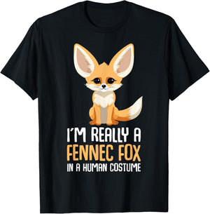 Fennec Fox Costume Girls Fox T-Shirt - T-Shirt | Black