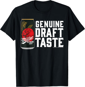 Miller Genuine Draft - Genuine Draft Taste T-Shirt - T-Shirt | Black