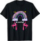 Hanging Aerialist Rainbow Aerial Silk Aerial Hoop Aerial T-Shirt - T-Shirt | Black