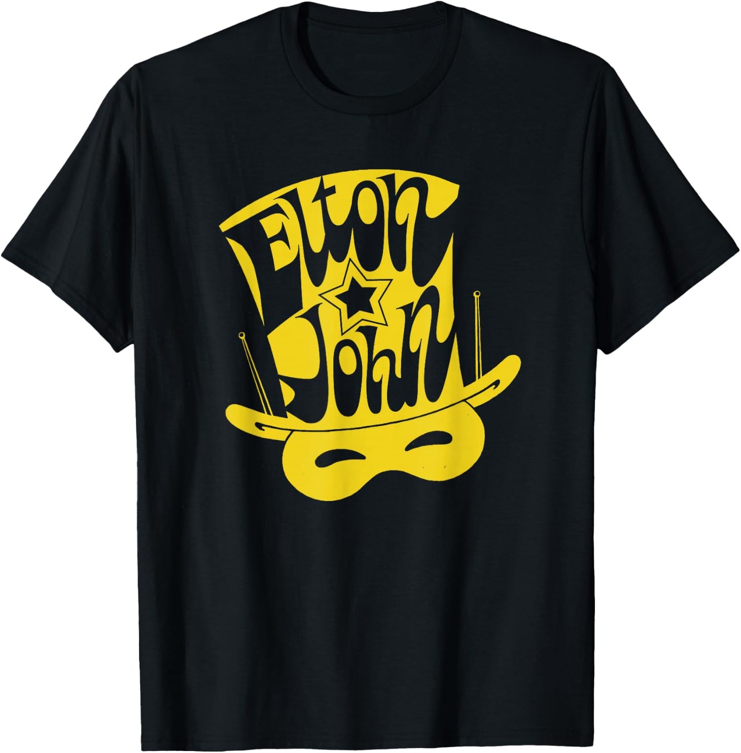 Official Elton John Hat T-Shirt - T-Shirt | Black