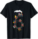 6 Year Old Kids Train 6th Birthday Train Themed Party T-Shirt - T-Shirt | Black